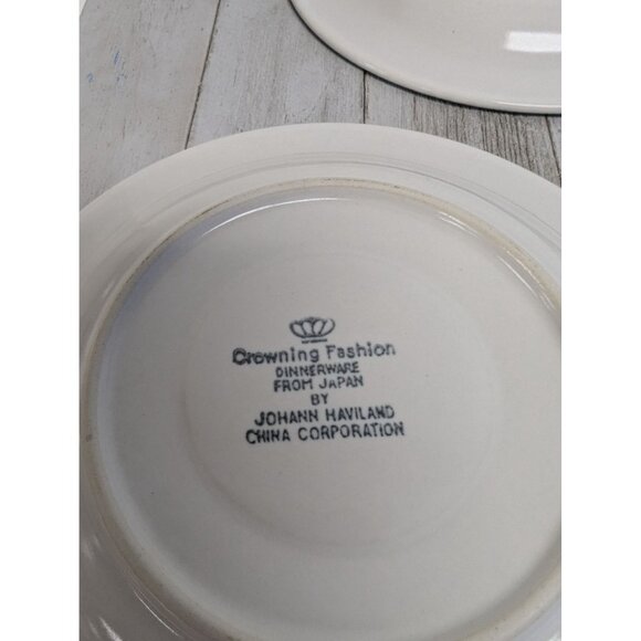 Vintage Johann Haviland Blue Bouquet Crowning Fashion Set 4 Teacups Saucers - Picture 8 of 8